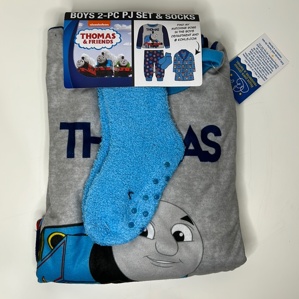 BOYS 5T 2 Piece THOMAS AND FRIENDS PJ Set & Socks